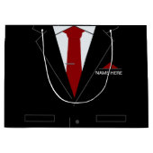 Grappige Gift Bag met aangepaste naam en Business Groot Cadeauzakje (Voorkant)