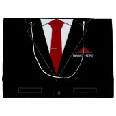 Grappige Gift Bag met aangepaste naam en Business  Groot Cadeauzakje (Achterkant)