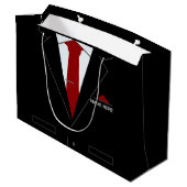 Grappige Gift Bag met aangepaste naam en Business  Groot Cadeauzakje (Achterkant Gekanteld)