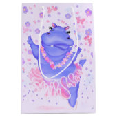 Grappige Gift Bag met Ballerina Hippo Medium Cadeauzakje (Voorkant)