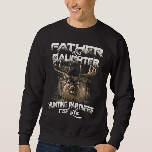 Grappige Gift Vader en Dochter Jachtpartners Voor Trui (Voorkant)