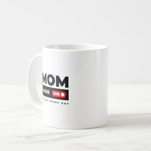 Grappige giftful moeder mode aan – vet ontwerp koffiemok (Voorkant links)