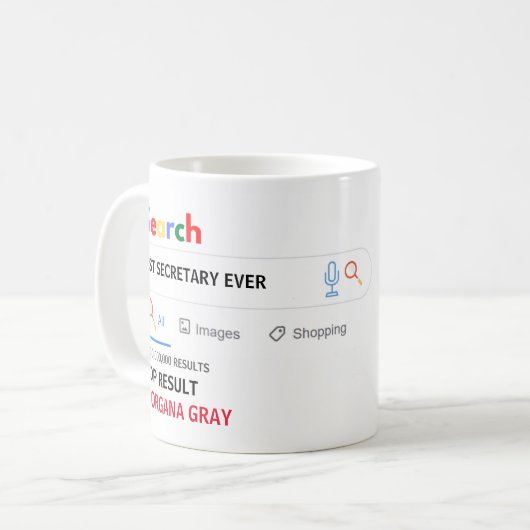 Grappige Gifts Collega Collega BOSS PA Secretaris Koffiemok (Voorkant links)