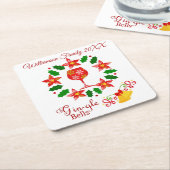 Grappige Gin-Gle Bells kerst Kartonnen Onderzetters (Schuin)