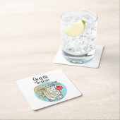 grappige Gin-kerstkaart helemaal Kartonnen Onderzetters (Insitu)