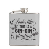 Grappige gin liefhebbers woord kunst heupfles (Voorkant)