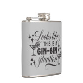 Grappige gin liefhebbers woord kunst heupfles (Rechts)