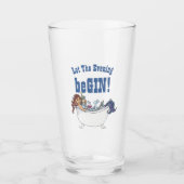 Grappige GIN-Slogan - Laat de avond beginnen met b Glas (Voorkant)