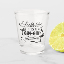 Grappige Gin Word Art Shot Glas