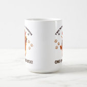 Grappige Ginger Cat Rijden Golden Retriever_Realis Koffiemok (Center)