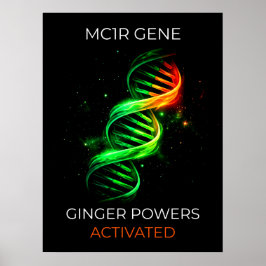 Grappige Ginger Powers Geactiveerde Rodeharigen DN Poster