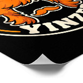 Grappige Ginger Yinzer Mullet Snorhaar Voetbal Ret Poster (Hoek)