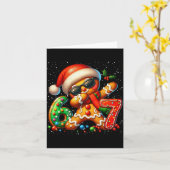 Grappige Gingerbread Dabbing Six Seven 67 Meme Chr Kaart (Gele Bloem)