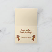 Grappige Gingerbread Heren Cookies Vakantie Gevouw Feestdagen Kaart (Binnen)