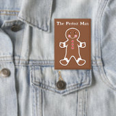 Grappige Gingerbread Man Button (Insitu)