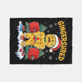 Grappige Gingerbread Man Gingershred Gym Bodybuild Fleece Deken (Voorkant (Horizontaal))