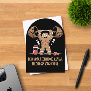 Grappige Gingerbread Man Kerst Fitness Workout Acryl Uitnodigingen