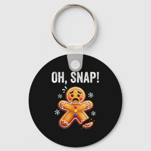 Grappige Gingerbread Man Kerstmis Kerstmis Oh Snap Sleutelhanger