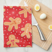 Grappige Gingerbread man koekjes op maat Baking Cr Theedoek (Quarter Fold)