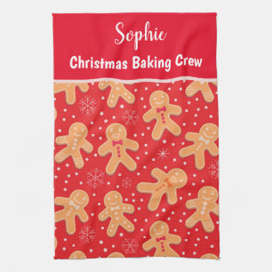 Grappige Gingerbread man koekjes op maat Baking Cr Theedoek