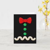 Grappige Gingerbread Man Kostuum Kerst Xmas Mannen Kaart (Gele Bloem)