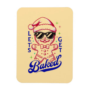 Grappige Gingerbread Man - Laten we gebakken worde Magneet