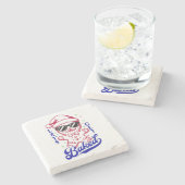 Grappige Gingerbread Man - Laten we gebakken worde Stenen Onderzetter (Zijkant)