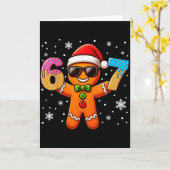 Grappige Gingerbread Zes Zeven 67 Ijs Drip Kerstmi Kaart (Gele Bloem)