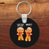 Grappige Gingerman Gebruid Brood Mannen Kerst X Sleutelhanger (Voorkant)