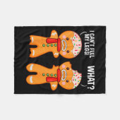 Grappige Gingerman Ginger Brood Mannen Kerst X Fleece Deken (Voorkant (Horizontaal))