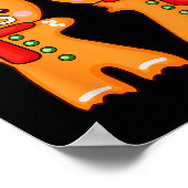 Grappige Gingerman Ginger Brood Mannen Kerst X Poster (Hoek)