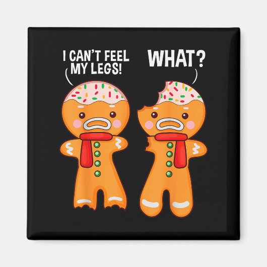 Grappige Gingerman Gingermannen Kerst X Magneet (Voorkant)