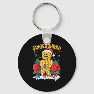 Grappige Gingerman Gingershred Gym Bodybuilding Sleutelhanger