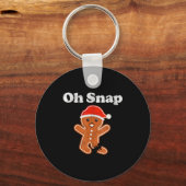 Grappige Gingerman Oeps Kerst Koek Cos Sleutelhanger (Voorkant)