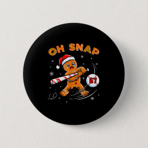 Grappige Gingerman Oh Snap 67 Baseball Meme Leuk Ronde Button 5,7 Cm