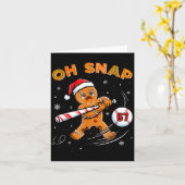 Grappige Gingermans Oh Snap 67 Baseball Meme Grapp Kaart (Gele Bloem)