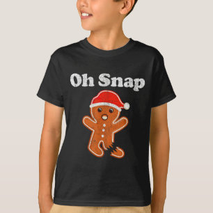 Grappige Gingermans Oh Snap Kerst Koek Cos T-shirt