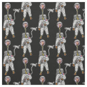 Grappige giraf astronaut stof (Swatch)