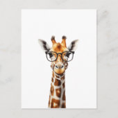 Grappige giraf met bril briefkaart (Voorkant)