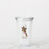Grappige Giraffe Acryl Tumbler Acryl Drinkbeker (Voorkant)