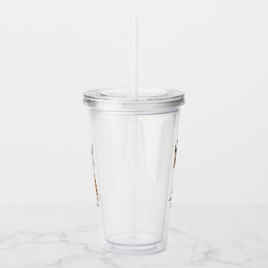 Grappige Giraffe Acryl Tumbler Acryl Drinkbeker (Rechts)