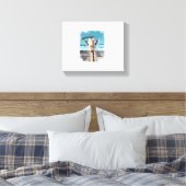 Grappige Giraffe Afrika Savannah Selfie met Alien Canvas Afdruk (Insitu (Slaapkamer))