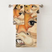 Grappige Giraffe badhanddoeken Bad Handdoek (Insitu)
