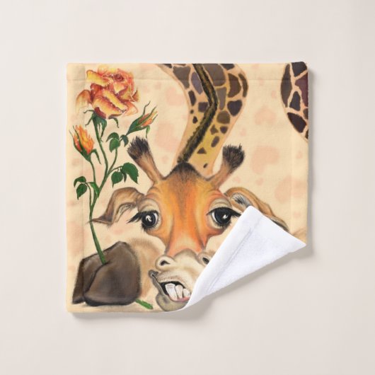 Grappige Giraffe badhanddoeken Bad Handdoek (Wasdoekje)