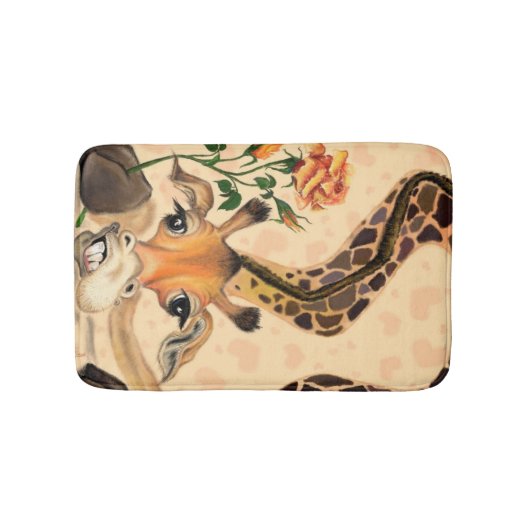 Grappige Giraffe badmat (Voorkant)