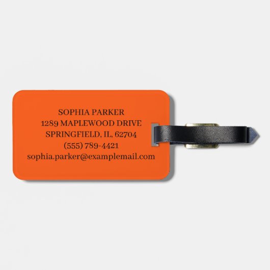 Grappige Giraffe Bagage Label (Achterkant horizontaal)