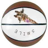 Grappige Giraffe Basketbal Glimlach - Aangepaste t (Voorkant)