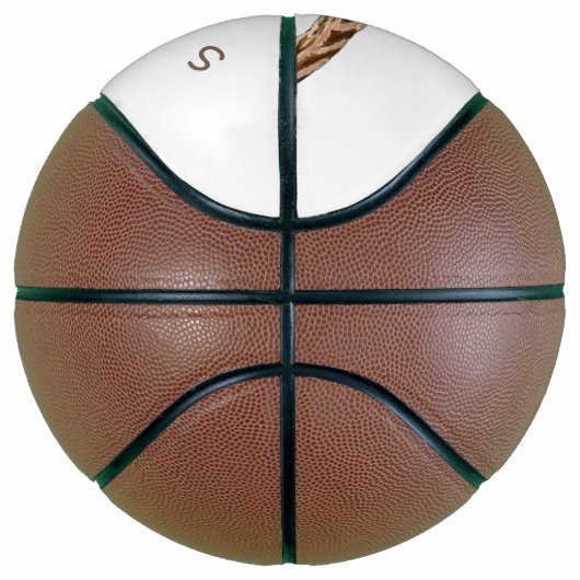 Grappige Giraffe Basketbal Glimlach - Aangepaste t (Rechts)