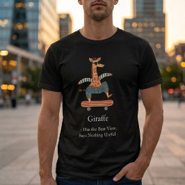 Grappige Giraffe Beste Uitzicht Zegt Niets T-Shirt