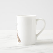 Grappige Giraffe Bone China Mok - aangepaste tekst (Rechts)